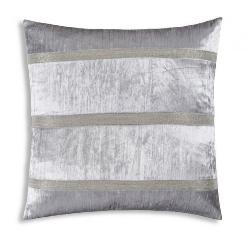 Grey Velvet Pillow With Chains-22"X22" Pillow