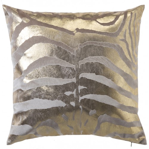 Rica - Stone velvet pillow with gold folied