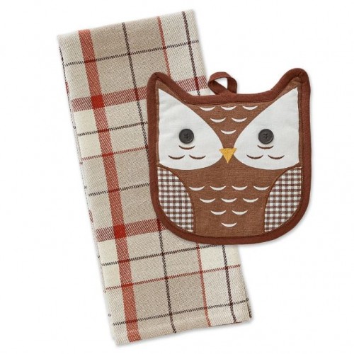 Autumn Owl Potholder Gift Set