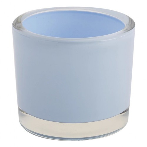 Baby Blue Glass Candle Holder - Set Of 6 