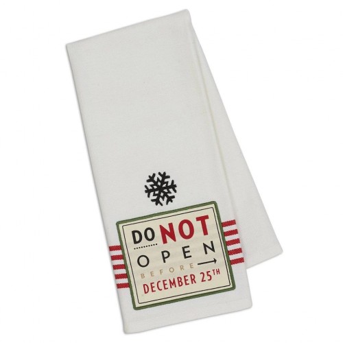 Do Not Open... Embellished Dishtowel Set Of 6