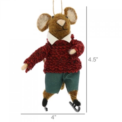 Ice Skating Guy Mouse Set of 2