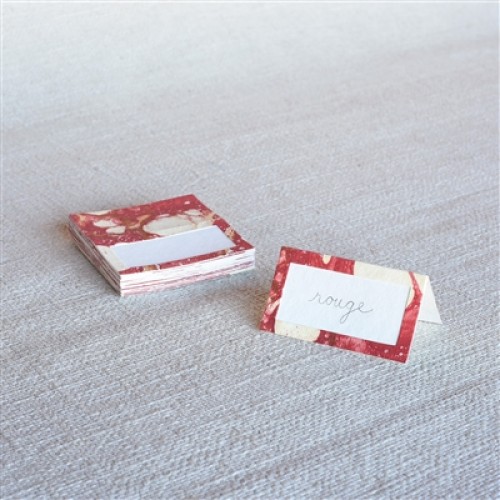 Marbleized Table Tent Place Cards - Box of 48 - Red