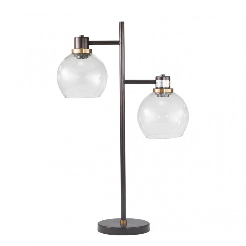 Metal 28" 2-Light Table Lamp,Bronze