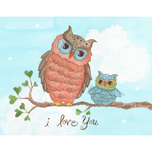 “I Love You” Baby Owl Wall Art