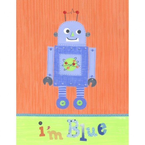 I’m Blue – “Learn Your Colors” robot wall art