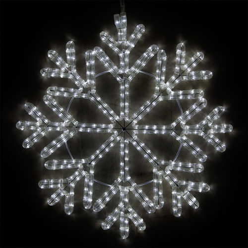 40 Point Snowflake, Cool White Lights