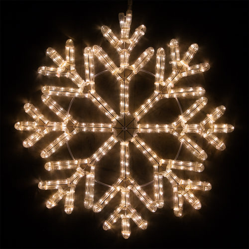 40 Point Snowflake, Warm White Lights