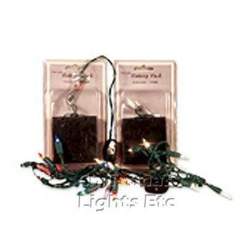 Clear Battery Operated Mini Lights, Green Wire