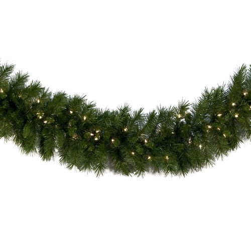 Dunhill Fir Prelit LED Holiday Garland, Warm White Lights