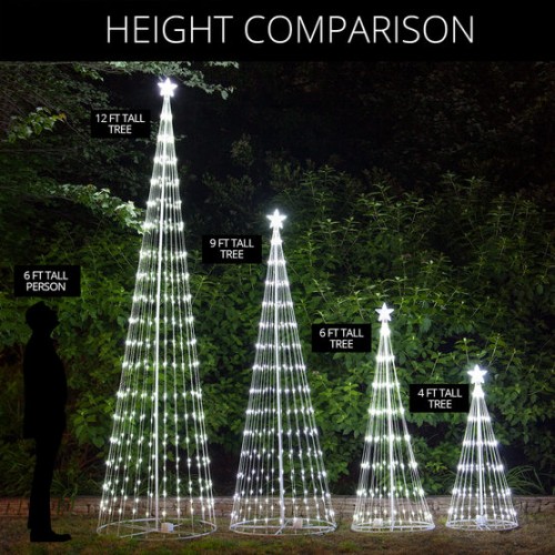 Blue LED Animated Outdoor Lightshow Tree