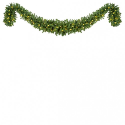 Olympia Pine Prelit Commercial LED Swag Holiday Garland, Warm White Lights