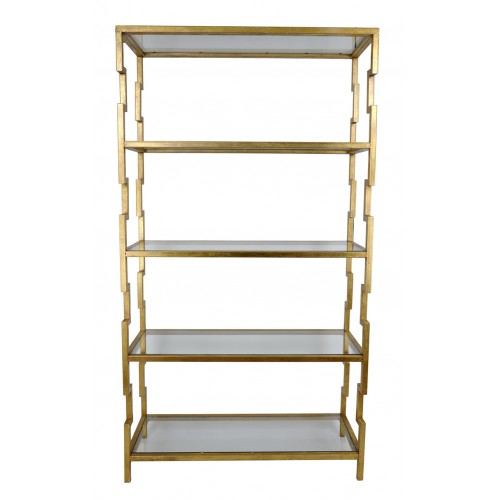Fs601 Gold Large Bookcase With 5 Shelves
