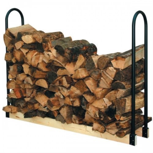 Adjustable Length Firewood Log Rack For Indoor Or