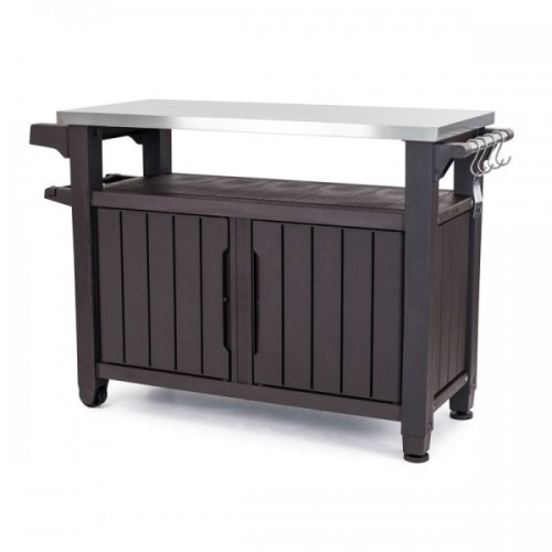 Outdoor Grill Party Caster Bar Serving Cart With S