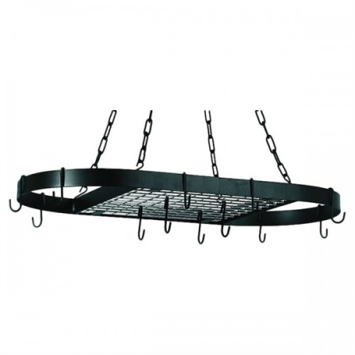 Oval Hanging Pot Rack With Chains And 2 Hooks In M