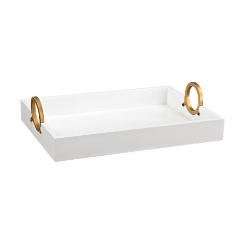 Gold and White Tray