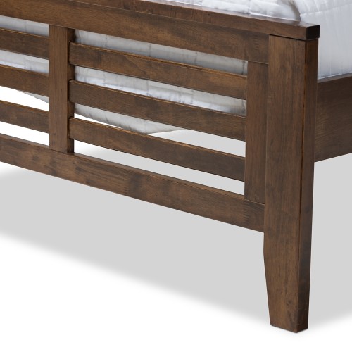 Baxton Studio Sedona Modern Classic Mission Style Brown-Finished Wood Twin Platform Bed w/Trundle