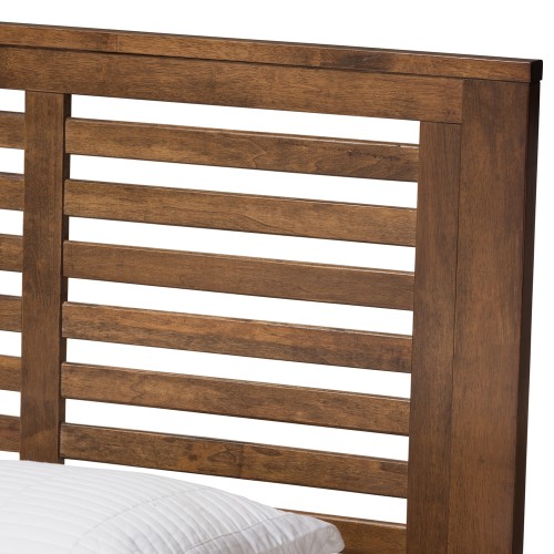 Baxton Studio Sedona Modern Classic Mission Style Brown-Finished Wood Twin Platform Bed w/Trundle